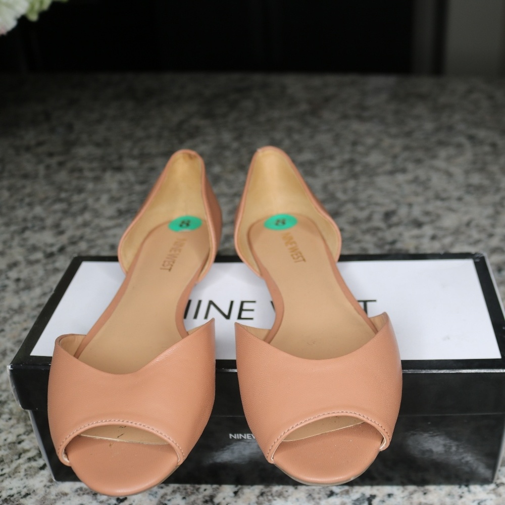 Nine West peep toe flats